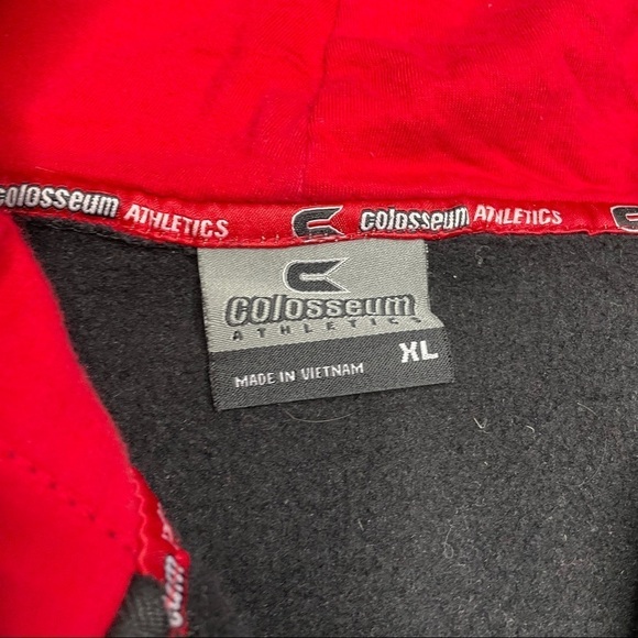 Louisville Black & Red Spell Out Full Zip Hoodie Size Extra Large - Picture 3 of 7